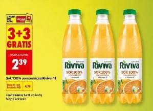 Sok 100% pomarańcza Riviva, 1 l