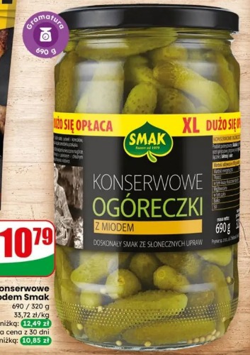Ogóreczki konserwowe z miodem Smak