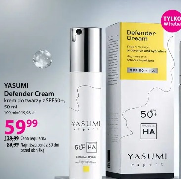 Yasumi Defender Cream krem do twarzy z SPF50+