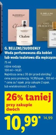 G. Bellini/Suddenly Woda perfumowana dla kobiet lub woda toaletowa dla mężczyzn