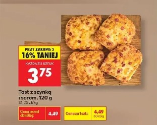 Tost z szynką i serem