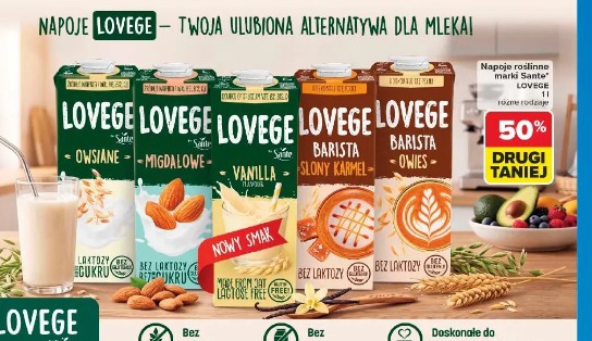 Napoje roślinne marki Sante Lovege