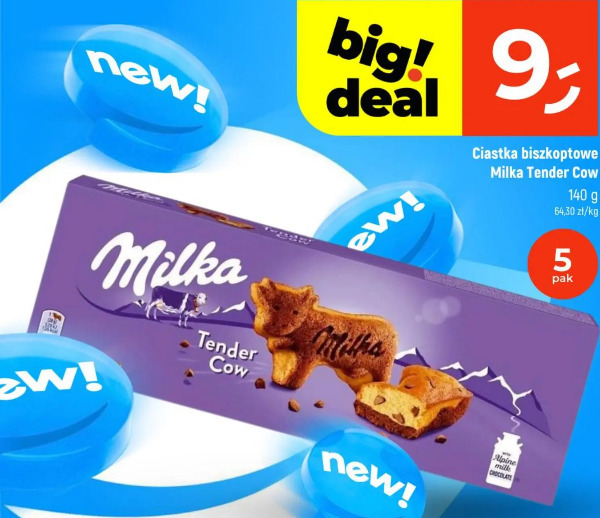 Ciastka biszkoptowe Milka Tender Cow