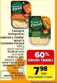 Lasagne bolognese, szpinak z ricottą WHAT'S COOKING POLSKA