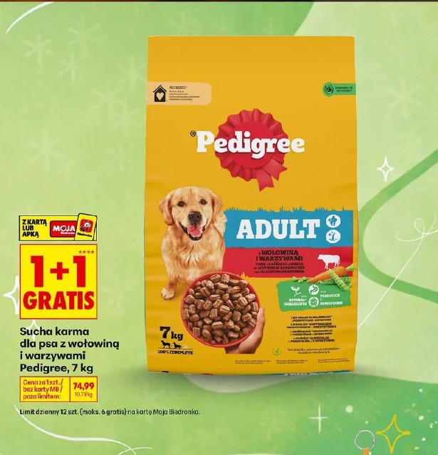 Pedigree sucha karma dla psa z wołowiną i warzywami
