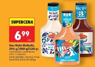 Sos Keto Roleski: czosnkowy, czosnkowy gładki, paprykowy, amerykański, tysiąc wysp