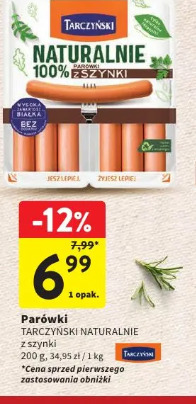 Parówki Tarczyński Naturalnie z szynki