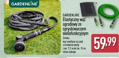 Gardenline Elastyczny wąż ogrodowy ze spryskiwaczem wielofunkcyjnym