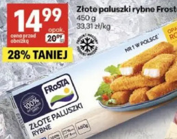Złote paluszki rybne Frosta