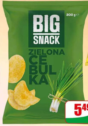 Chipsy zielona cebulka Big Snack