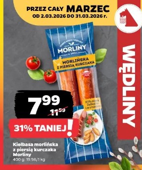 Kiełbasa morlińska z piersią kurczaka Morliny