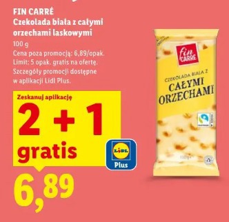 Fin Carré Czekolada biała z całymi orzechami laskowymi