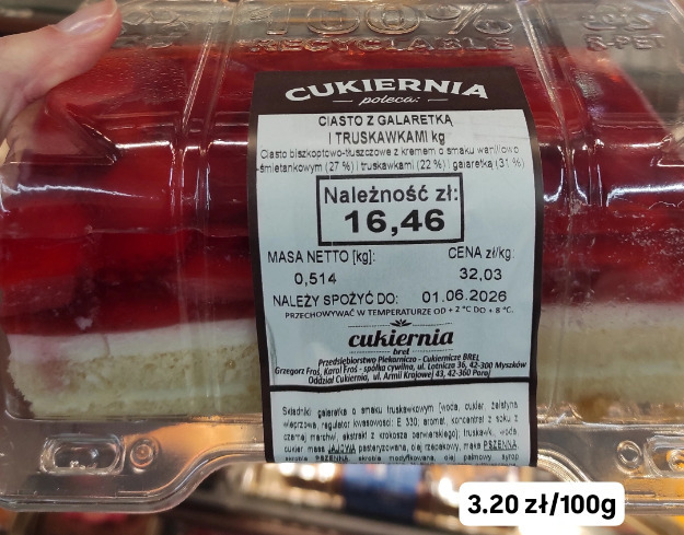 Ciasto z galaretką i truskawkami Cukiernia