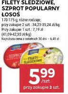 Filety śledziowe, szprot popularny Łosoś