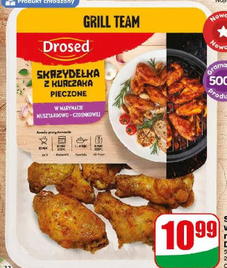 Skrzydełka z kurczaka w marynacie musztardowo-czosnkowej Drosed