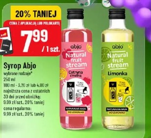 Syrop Abjo Natural fruit stream Limonka