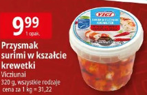 Przysmak surimi w kształcie krewetki Vici