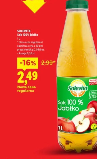 Solevita Sok 100% jabłko