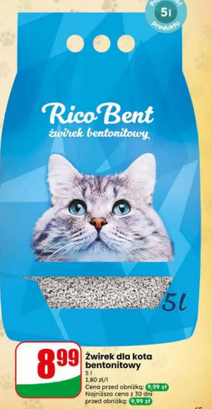 Żwirek dla kota bentonitowy Rico Bent