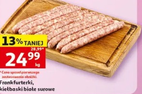Frankfurterki, kiełbaski białe surowe