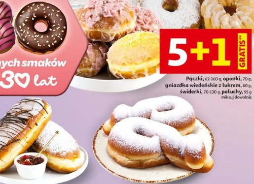 Pączki, oponki, gniazdka wiedeńskie z lukrem, świderki, paluchy miksuj dowolnie