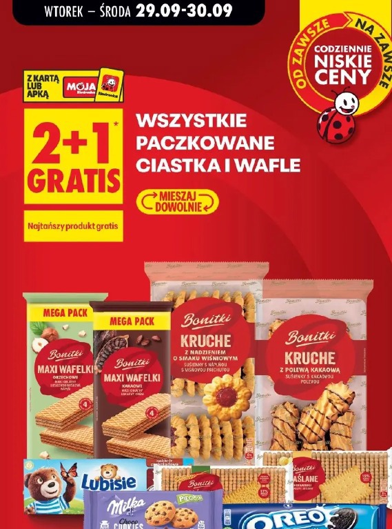 Wszystkie paczkowane ciastka i wafle