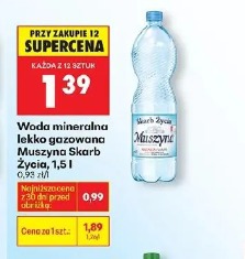 Woda mineralna lekko gazowana Muszyna Skarb Życia, 1,5 l