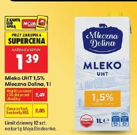 Mleko UHT 1,5% Mleczna Dolina