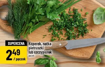 Koperek, natka pietruszki lub szczypiorek