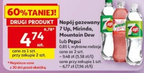Napój gazowany 7 Up, Mirinda, Mountain Dew lub Pepsi