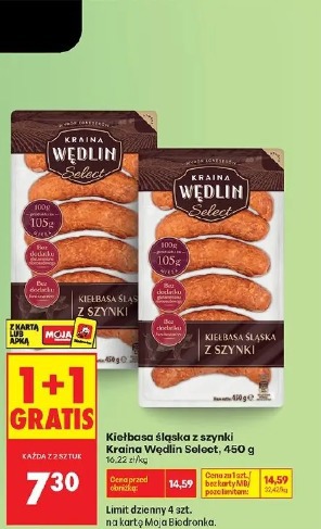 Kiełbasa śląska z szynki Kraina Wędlin Select