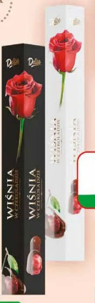 Bombonierka róża wiśnia w czekoladzie Deliss