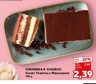 Cukiernia P. Chojecki ciasto Tiramisu z Mascarpone