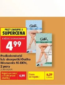 Podkolanówki lub skarpetki Gatta Moments 15 DEN, 2 pary