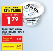 Jogurt naturalny Skyr Fruvita
