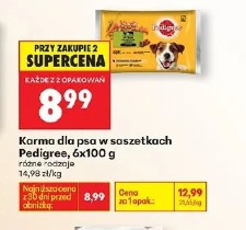 Karma dla psa w saszetkach Pedigree, 6x100 g