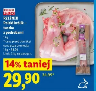 Rzeźnik Polski królik – tuszka z podrobami