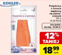 Polędwica z łososia wędzona na zimno Kohler