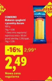 COMBINO Makaron spaghetti z pszenicy durum