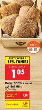 Bułka 100% z mąki żytniej