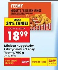 Mix box nuggetów i skrzydełek + 2 sosy Yeemy