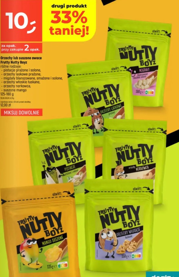 Orzechy lub suszone owoce Frutty Nutty Boyz
