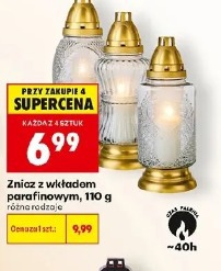 Znicz z wkładem parafinowym