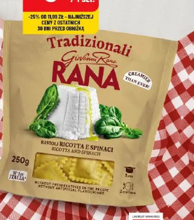 Ravioli Rana ricotta szpinak Rana