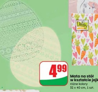 Mata na stół w kształcie jajka