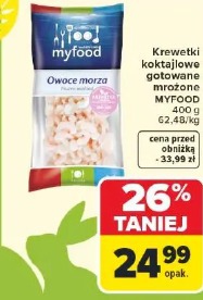 Krewetki koktajlowe gotowane mrożone MYFOOD 400 g