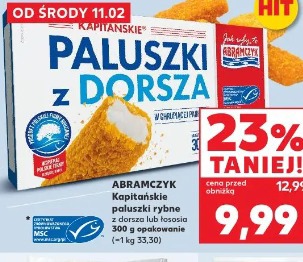 Kapitan Kapitanczyk Paluszki rybne z dorsza lub łososia