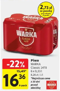 Piwo Warka Classic 1478
