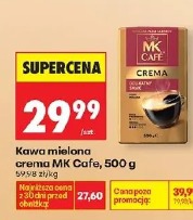 Kawa mielona crema MK Cafe