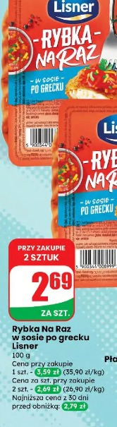 Rybka Na Raz w sosie po grecku Lisner